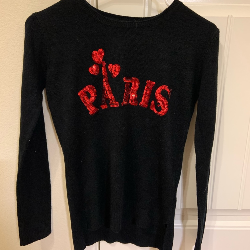 girls knitted black sweater